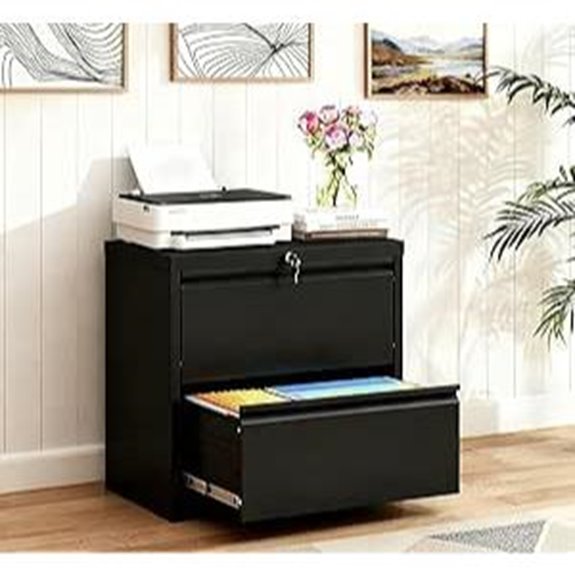 2-Drawer Locking Metal File Cabinet for Office