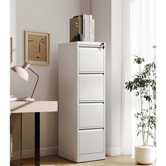 4-Drawer Locking Metal File Cabinet for Office/Home
