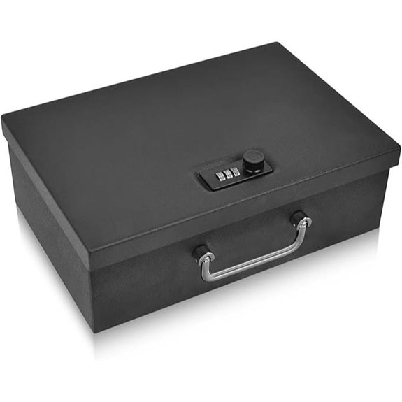 TOTOY Portable Fireproof Document Lock Box
