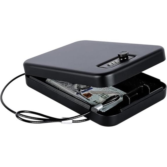 Dalmbox Portable Pistol Safe with Combination Lock