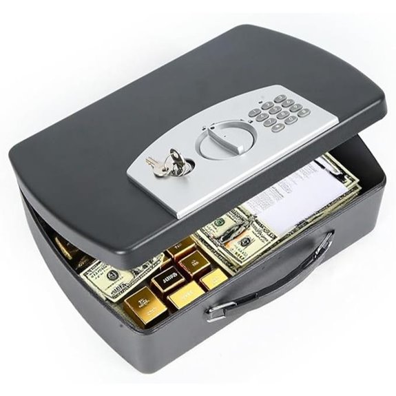 Digital Safe Box with Keypad and Carry Handle