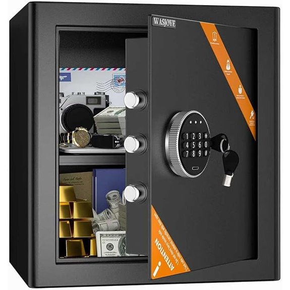WASJOYE Digital Safe Box with Alarm and Fireproofing