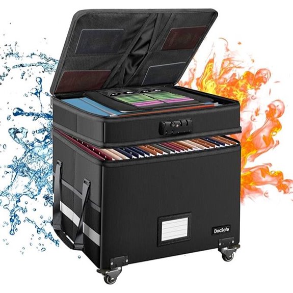 secure fireproof lockbox with wheels