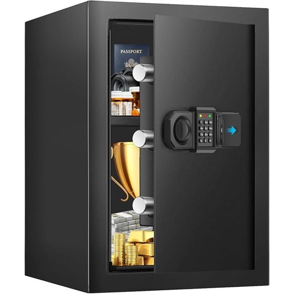 Home Safe with Keypad Alarm & Backup Keys