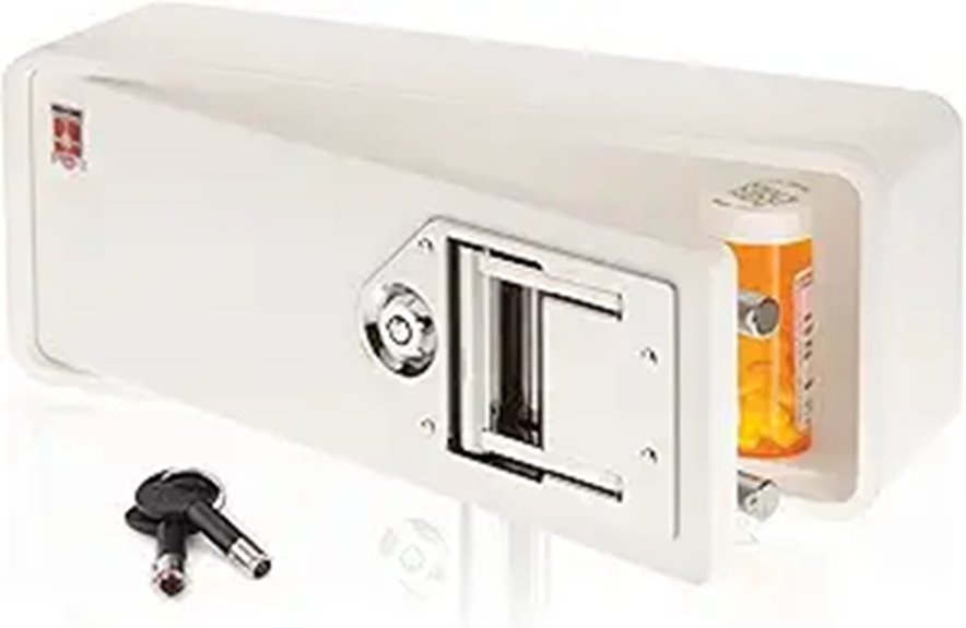 Medicine Cabinet Safe-Barrel Key Lockbox