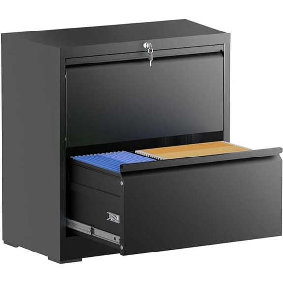Lockable 2-Drawer Metal File Cabinet for Home Office
