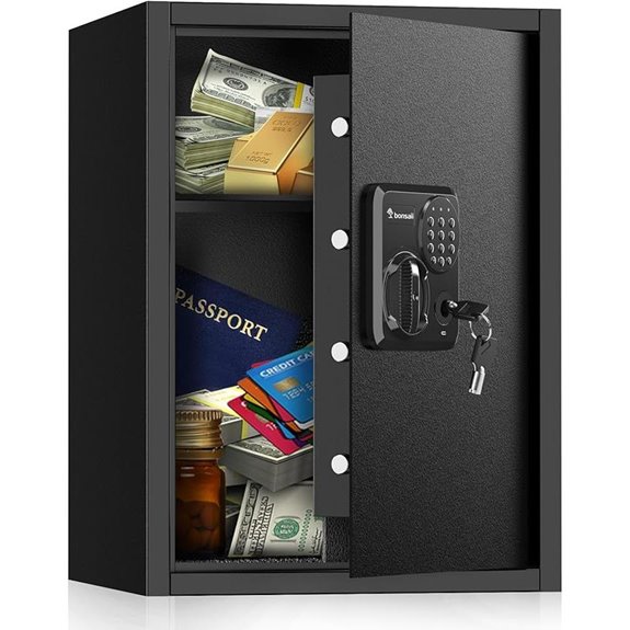 Bonsaii Digital Safe Box with Removable Shelf