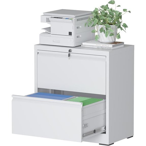 Lockable Metal File Cabinet with 2 Drawers