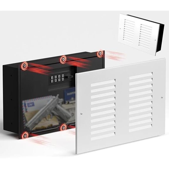 Mboko Wall Safe with Vent Cover and Magnetic Lock