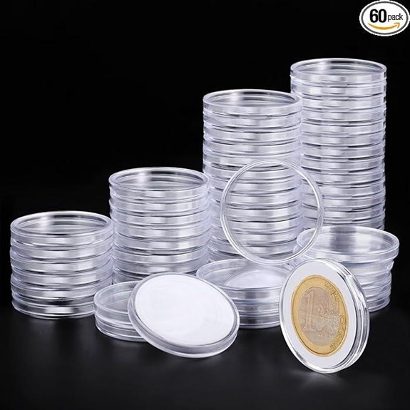 Utron Clear Coin Capsules for Silver Dollar Storage