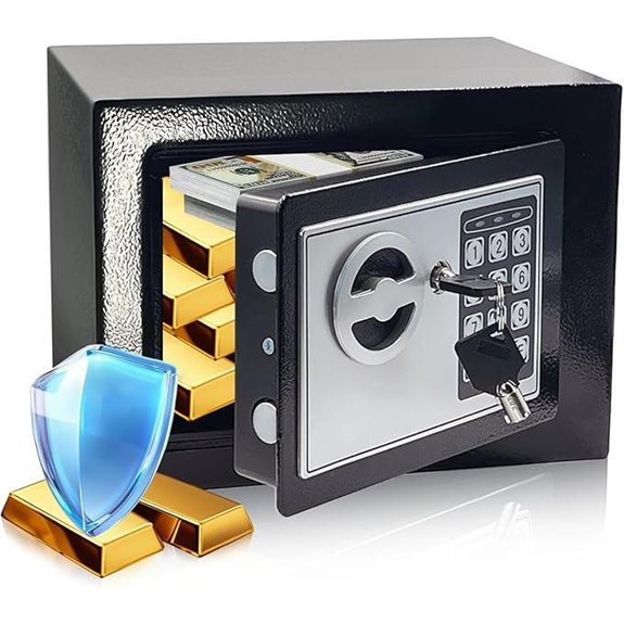 Small Wall Safe Box with Lock and Key