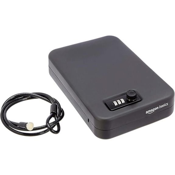 Amazon Basics Small Portable Lock Box with Code