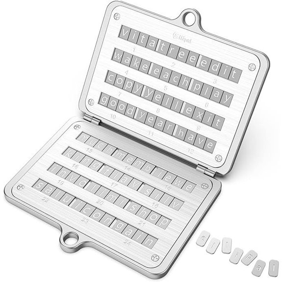 ELLIPAL Stainless Steel Crypto Seed Phrase Backup