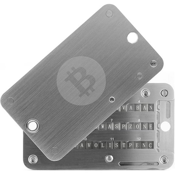 Crypto Seed Phrase Storage Stainless Steel Backup