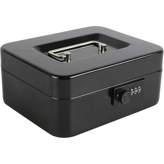 Xydled Steel Cash Box with Combination Lock