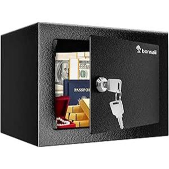 Bonsaii Steel Security Lock Box with Key