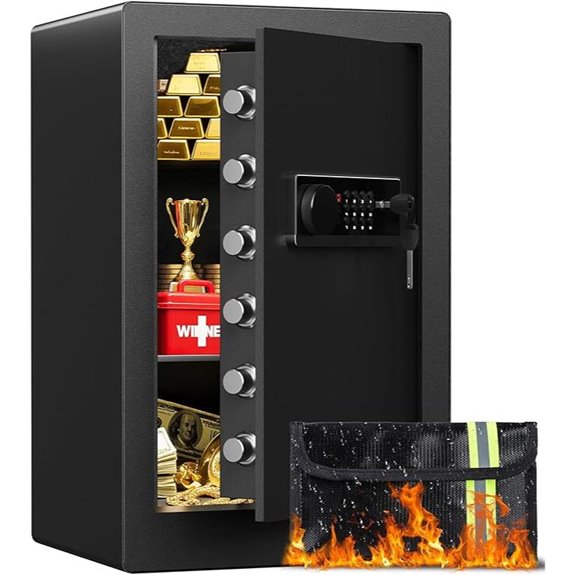Large Steel Safe Box with LED Light and Digital Lock