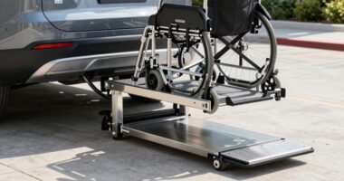 top hitch mounted electric wheelchair lifts