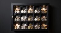 top lockable coin display cabinets