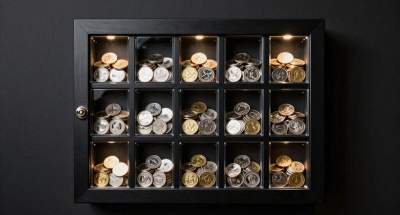 top lockable coin display cabinets