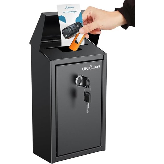 Uniclife Wall-Mounted Donation & Suggestion Box with Lock