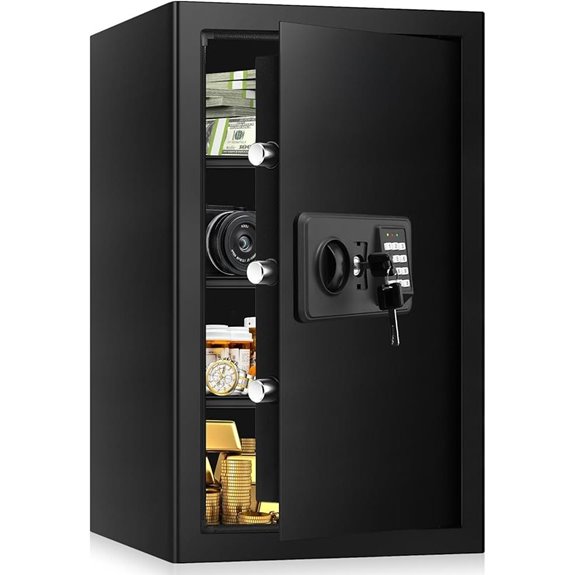 Large Water & Fireproof Home Safe with Digital Lock
