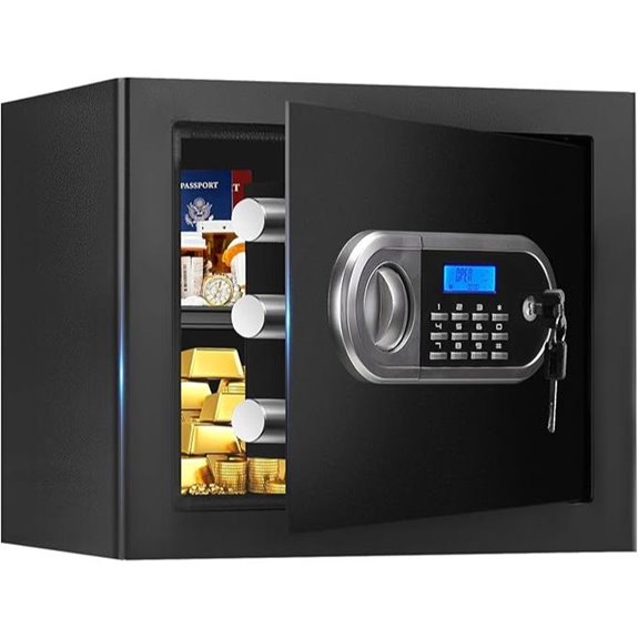 Small Water & Fireproof Home Safe with Digital Lock