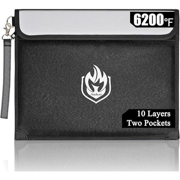 Fireproof Waterproof Document Bag with Pockets