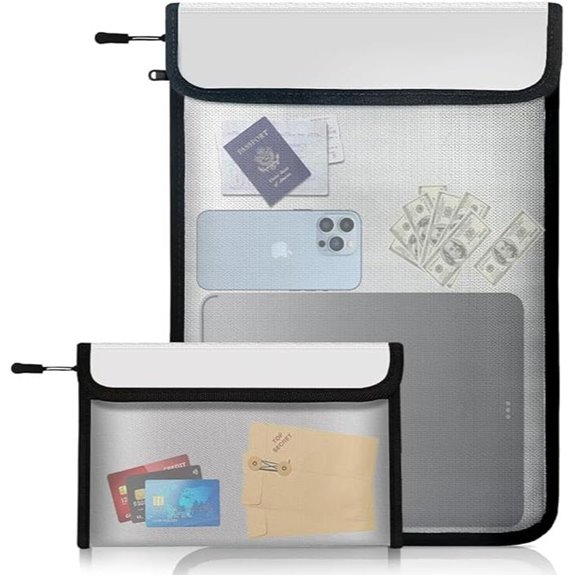 Fireproof Waterproof Document Bag with Pockets