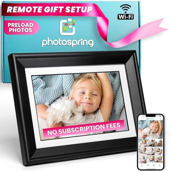 PhotoSpring 10 WiFi Digital Picture Frame with Touch Screen