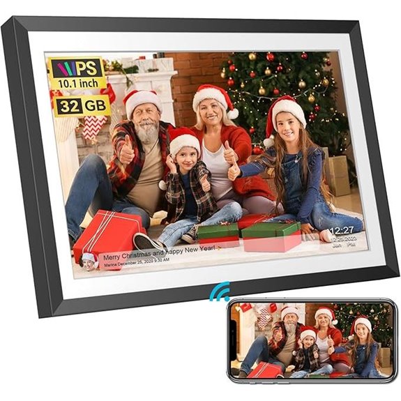 Digital Photo Frame 10.1 WiFi Touch Screen Extend Storage
