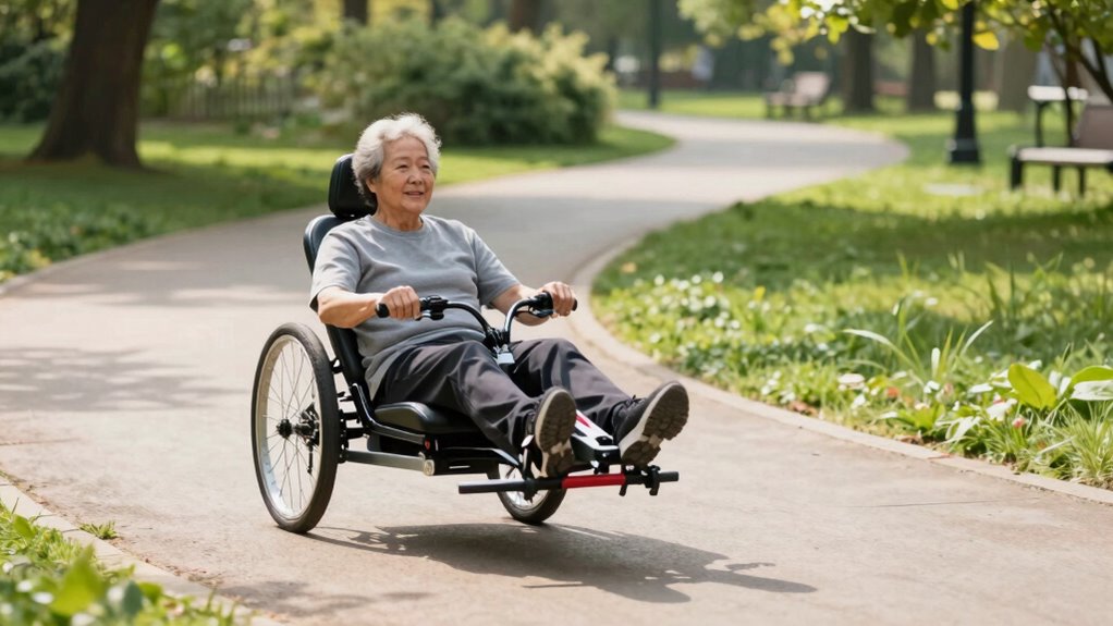 comfortable seated exercise bike