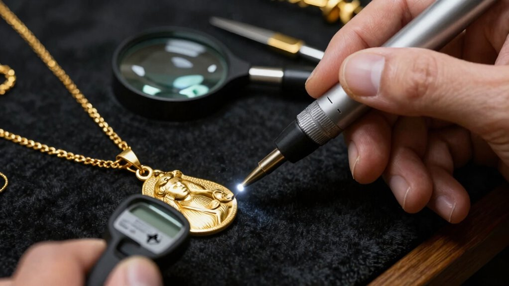 gold testing verifying authenticating