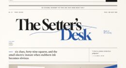 The Setter's Desk — A Cryptic Crossword Atelier (FABLE/175)