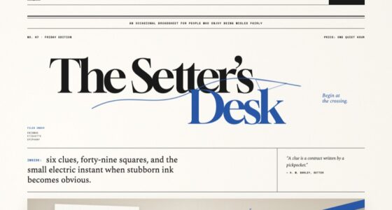 The Setter's Desk — A Cryptic Crossword Atelier (FABLE/175)
